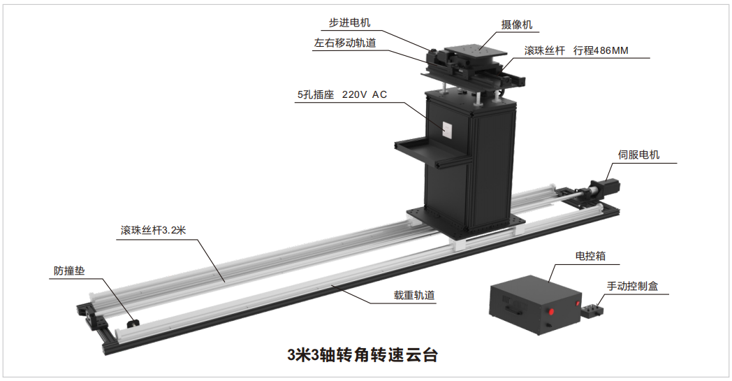 3米3軸轉(zhuǎn)角轉(zhuǎn)速云臺(tái)